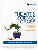 The cover of the Art and Science of CSS